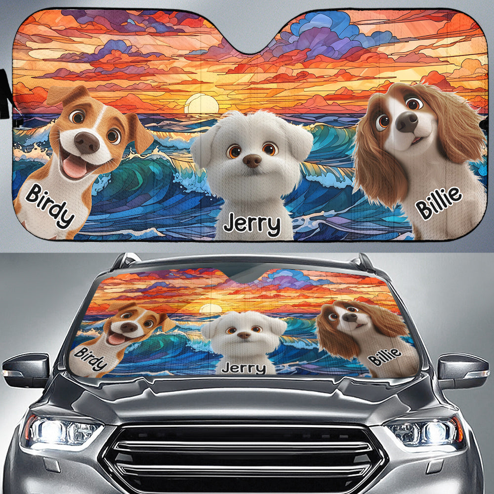 Custom Christmas Birthday Gifts Car Accessories for Dog Parents • Best Picture - Personalized Car Sunshade