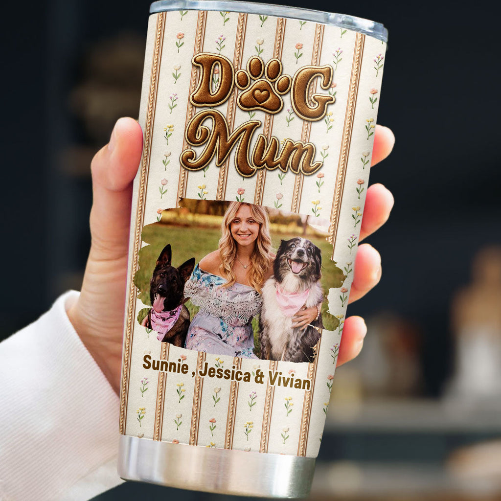 Custom Photo Mother's day Birthday Gifts For Dog Mom, Dog Lovers • Storybook Dog Mom Photo - Personalized Tumbler