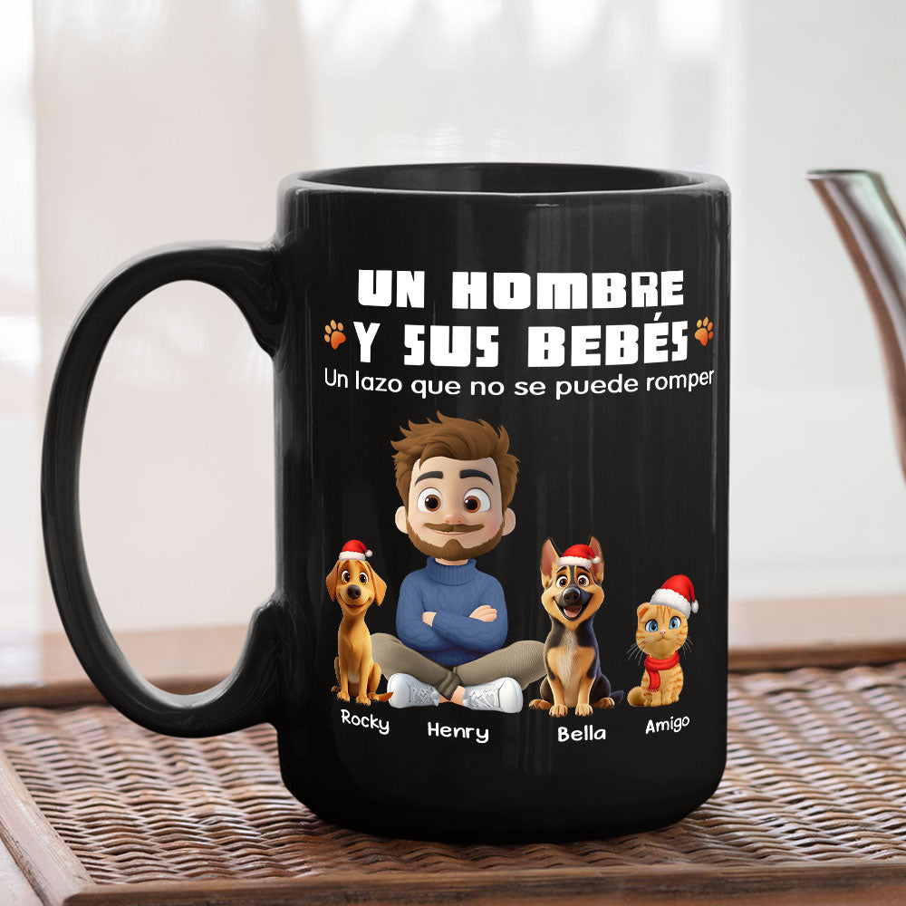 Custom Christmas Birthday Gifts For Pet Lovers • Humano y su bebé – Taza de café personalizada