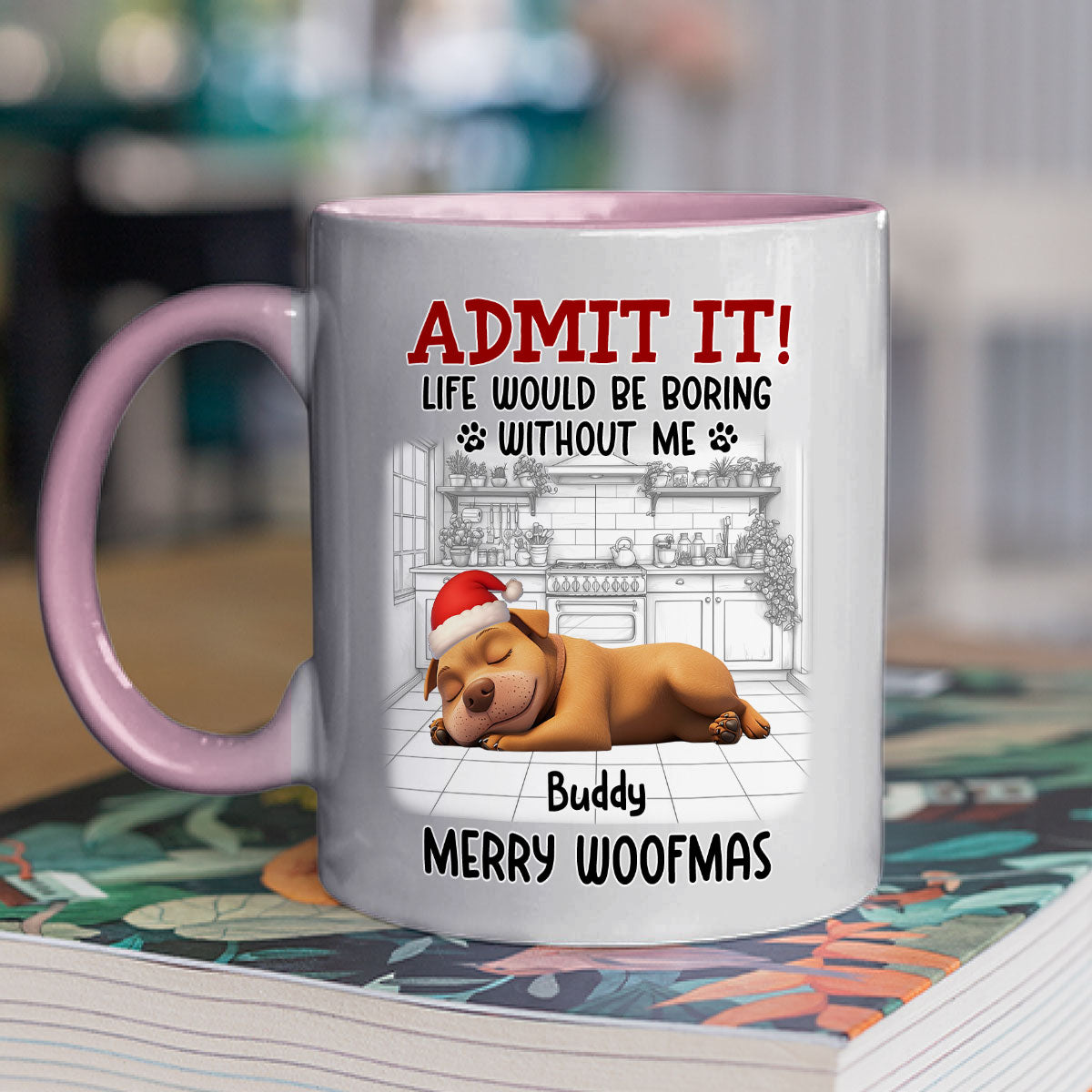 Custom Christmas Birthday Gifts For Dog Lovers • Would Be Boring Christmas - Personalized Accent Mug