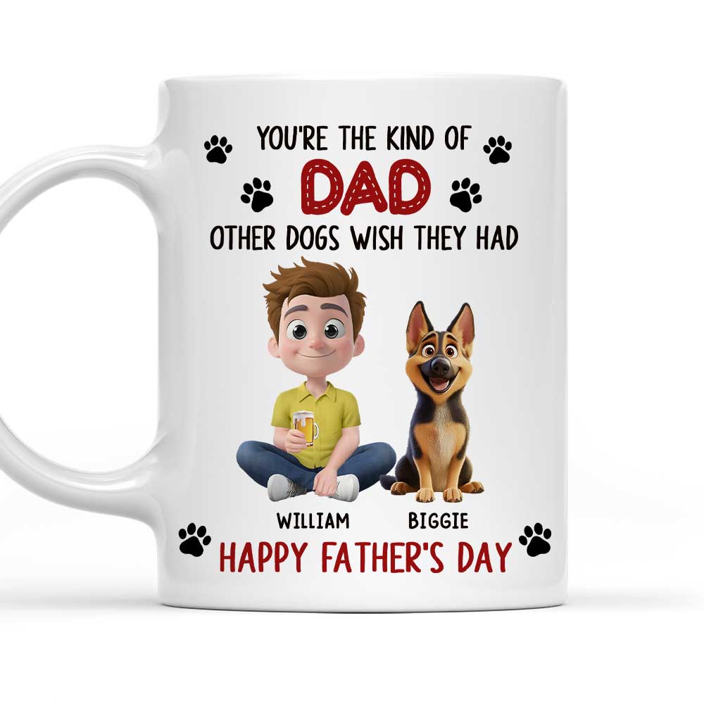 Custom Christmas Birthday Gifts For Dog Dad, Dog Lovers • Kind Of Dad - Personalized Coffee Mug