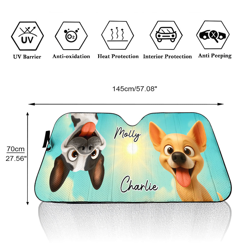 Can You See Us - Personalized Car Sunshade